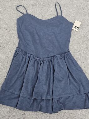 SO Blue Mini Dress with Spaghetti Straps